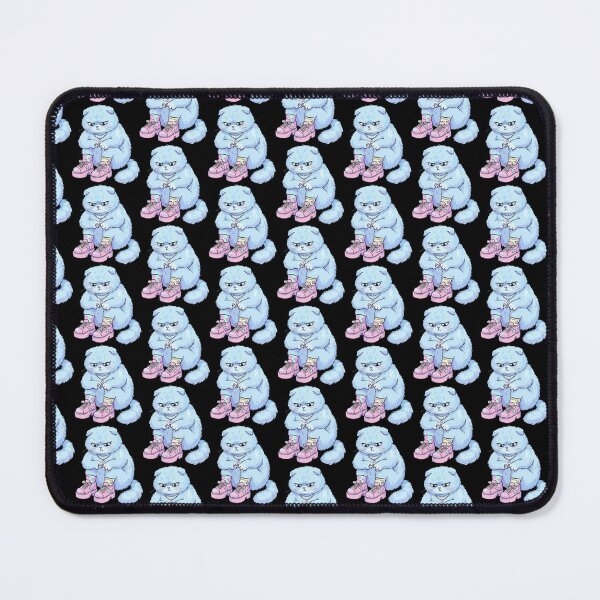 Item preview, Azure Grumpy Fold-Eared Kitty in Platforms designed and sold by Emegan Print Art.