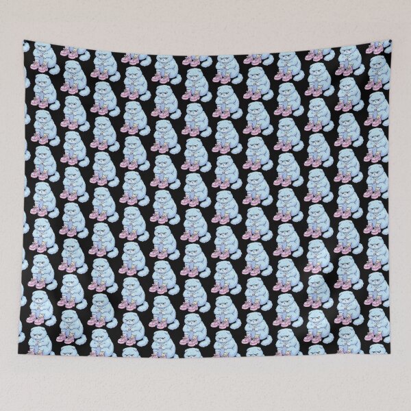 Item preview, Azure Grumpy Fold-Eared Kitty in Platforms designed and sold by Emegan Print Art.