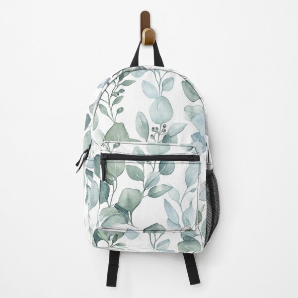 Item preview, Watercolor Eucalyptus Leaves Seamless Pattern Sage Green Botanical Print designed and sold by Owcomm.
