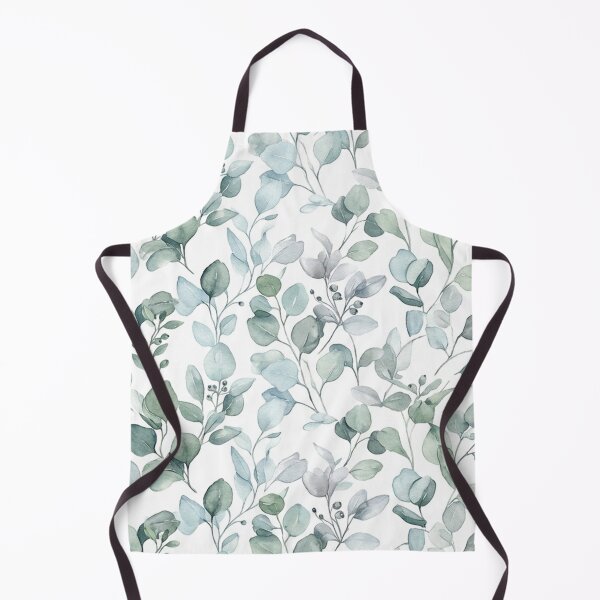 Item preview, Watercolor Eucalyptus Leaves Seamless Pattern Sage Green Botanical Print designed and sold by Owcomm.