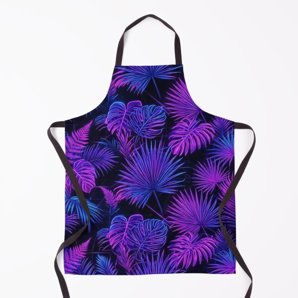 Item preview, Neon Tropical Leaves Pattern Purple Blue Monstera Palm Jungle designed and sold by Owcomm.
