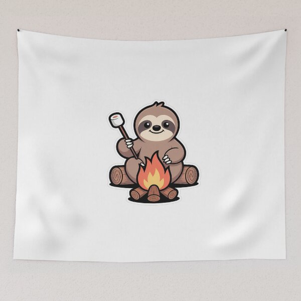 Item preview, Cozy Campfire Sloth designed and sold by NiftyWrx.