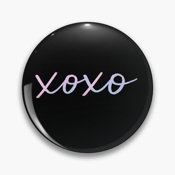 Item preview, XOXO Pastel Gradient Handwritten Script on Black Background designed and sold by Owcomm.