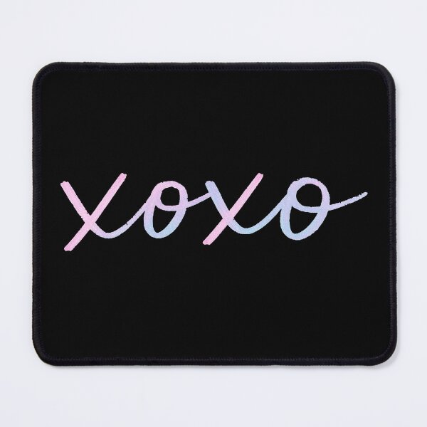 Item preview, XOXO Pastel Gradient Handwritten Script on Black Background designed and sold by Owcomm.