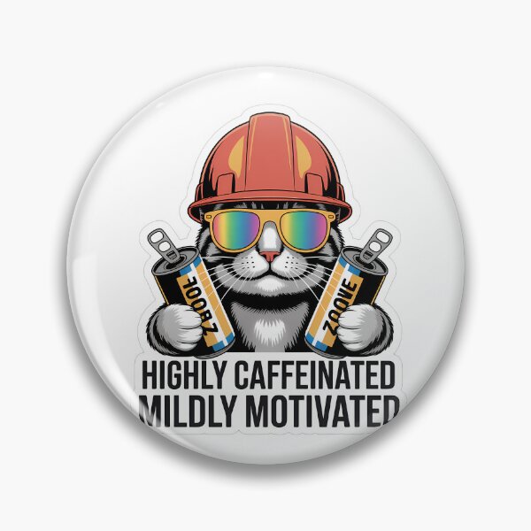Item preview, Caffeinated Cat Construction Crew designed and sold by NiftyWrx.