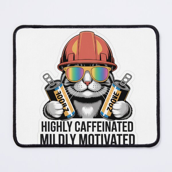 Item preview, Caffeinated Cat Construction Crew designed and sold by NiftyWrx.