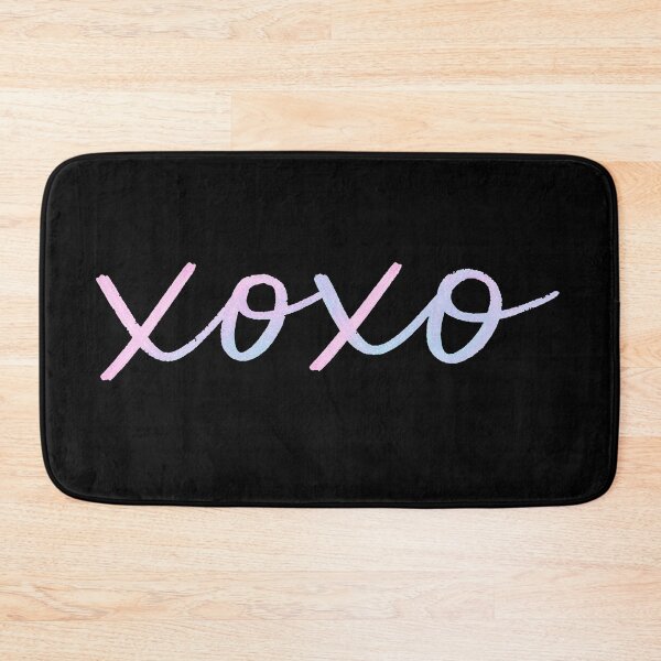 Item preview, XOXO Pastel Gradient Handwritten Script on Black Background designed and sold by Owcomm.