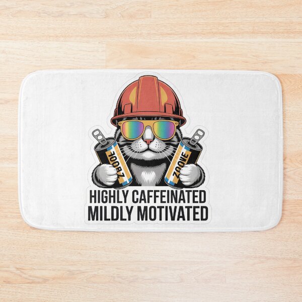Item preview, Caffeinated Cat Construction Crew designed and sold by NiftyWrx.