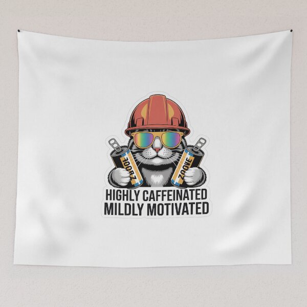 Item preview, Caffeinated Cat Construction Crew designed and sold by NiftyWrx.