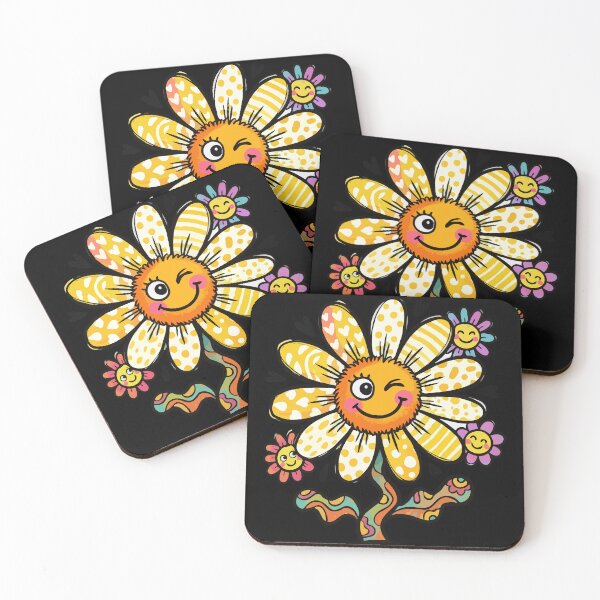 Item preview, Winking Golden Petal Friend designed and sold by Emegan Print Art.