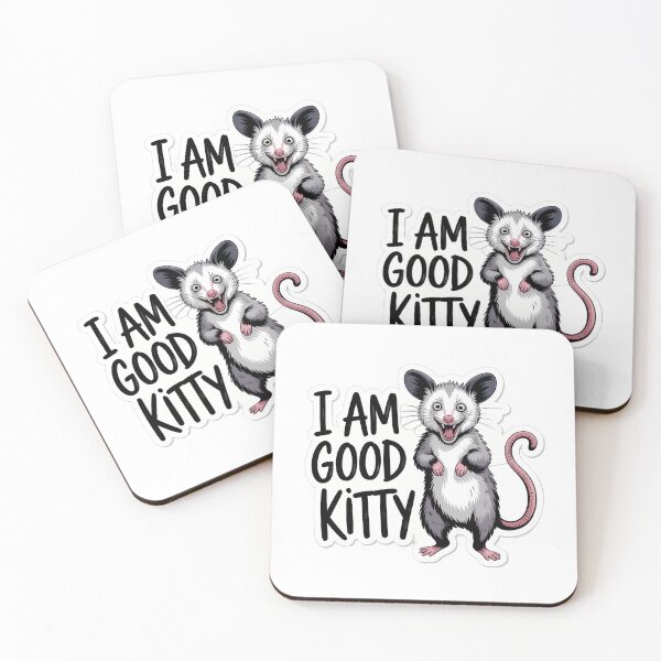 Item preview, Possum in Cat Ears with I AM GOOD KITTY designed and sold by NiftyWrx.