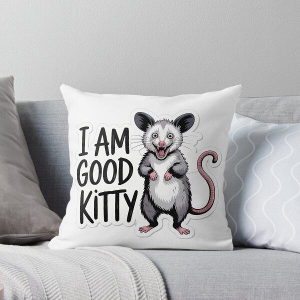 Item preview, Possum in Cat Ears with I AM GOOD KITTY designed and sold by NiftyWrx.