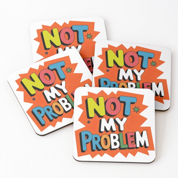 Item preview, Not My Problem Funny Sarcastic Sticker Colorful Bold Typography Humor Gift designed and sold by CrystalCove11.