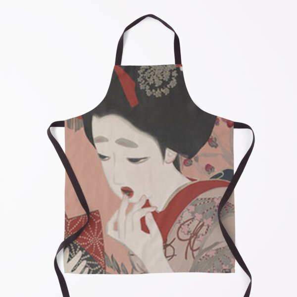 Item preview, Kohei Tsuruya Applying Lipstick Geisha Maiko Japanese Woodblock Print designed and sold by vekotpu.