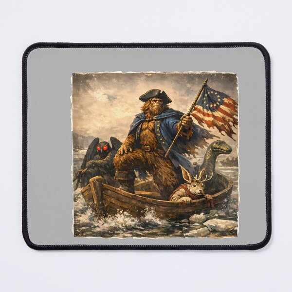 Item preview, Bigfoot Crossing the Delaware Patriotic Funny 4th of July designed and sold by GreggRoss.