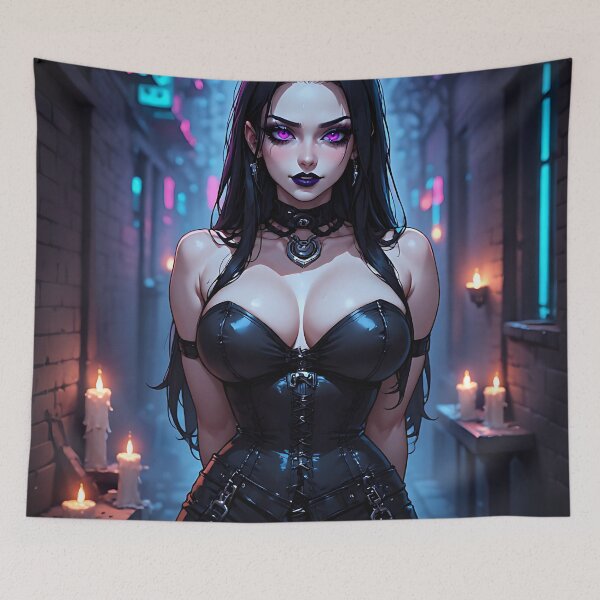 Item preview, Hot Halloween Anime Goth Girl Waifu 120 designed and sold by Your New Fixation.
