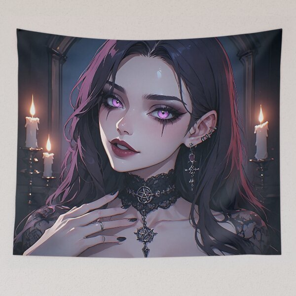Item preview, Hot Halloween Anime Goth Girl Waifu 124 designed and sold by Your New Fixation.