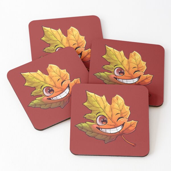 Item preview, Cheerful Autumn Maple Leaf Character designed and sold by NatalyArtStudio.