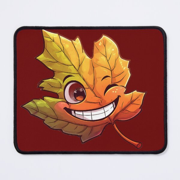 Item preview, Cheerful Autumn Maple Leaf Character designed and sold by NatalyArtStudio.