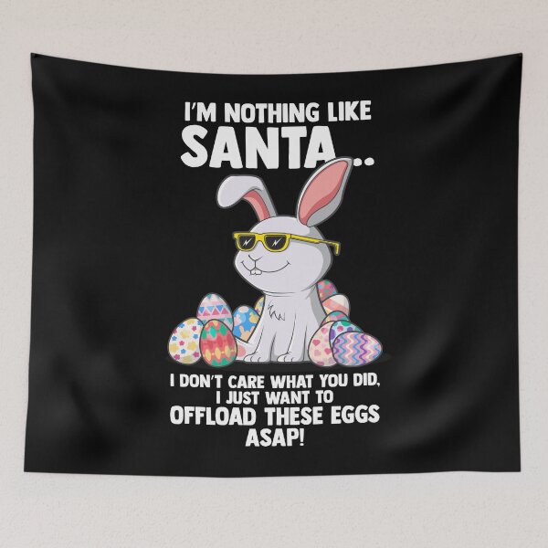 Item preview, Funny Easter bunny quote – offload eggs ASAP cartoon (on light colors) designed and sold by messy-nessie.