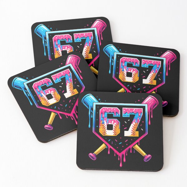 Item preview, 67 baseball ice cream drip number 6 7 youth drip  designed and sold by mariazin.