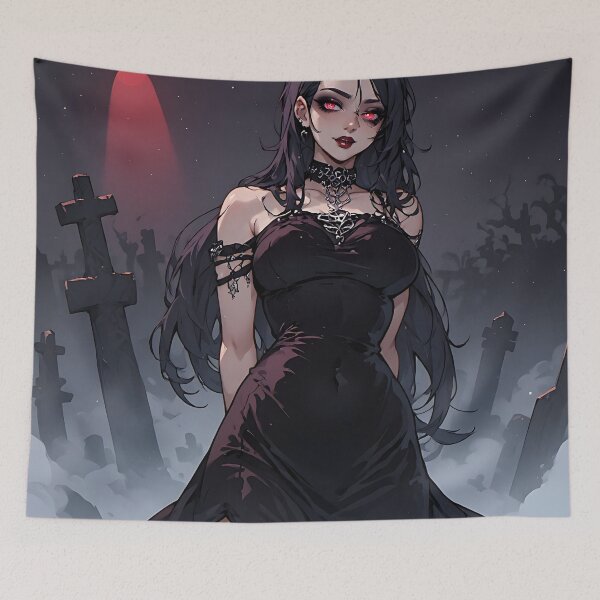 Item preview, Hot Halloween Anime Goth Girl Waifu 128 designed and sold by Your New Fixation.