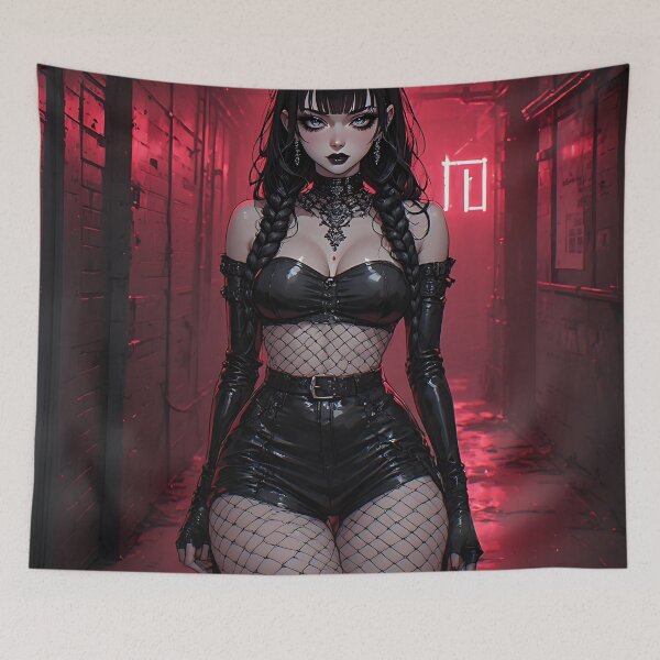 Item preview, Hot Halloween Anime Goth Girl Waifu 129 designed and sold by Your New Fixation.