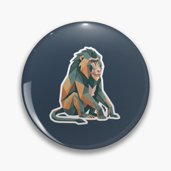 Item preview, Modern Mandrill Sticker – Colorful Mandrill Illustration for Vector Art Fans designed and sold by bsbd-action.