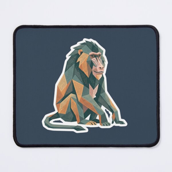 Item preview, Modern Mandrill Sticker – Colorful Mandrill Illustration for Vector Art Fans designed and sold by bsbd-action.