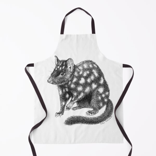 Item preview, Eastern Quoll - pen & ink Australian wildlife illustration on WHITE background designed and sold by Nadya Neklioudova.