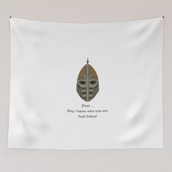Item preview, “Psst. Hey I know who you are.” Skyrim guard quote designed and sold by Sage’s Studio.