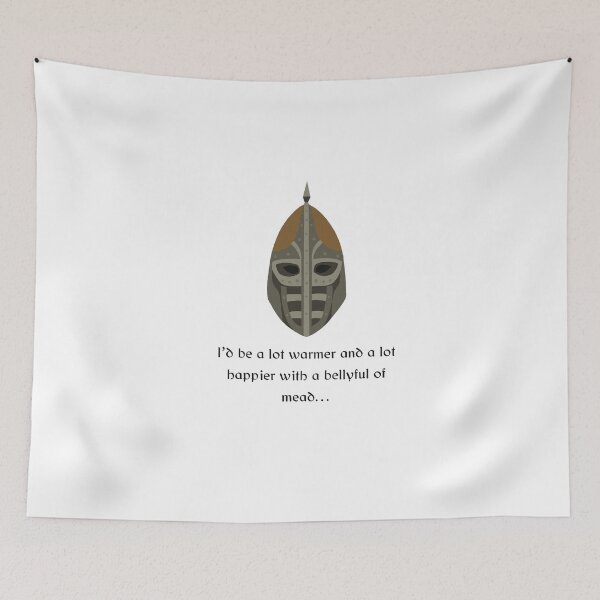 Item preview, “A bellyful of mead…” Skyrim guard quote designed and sold by Sage’s Studio.