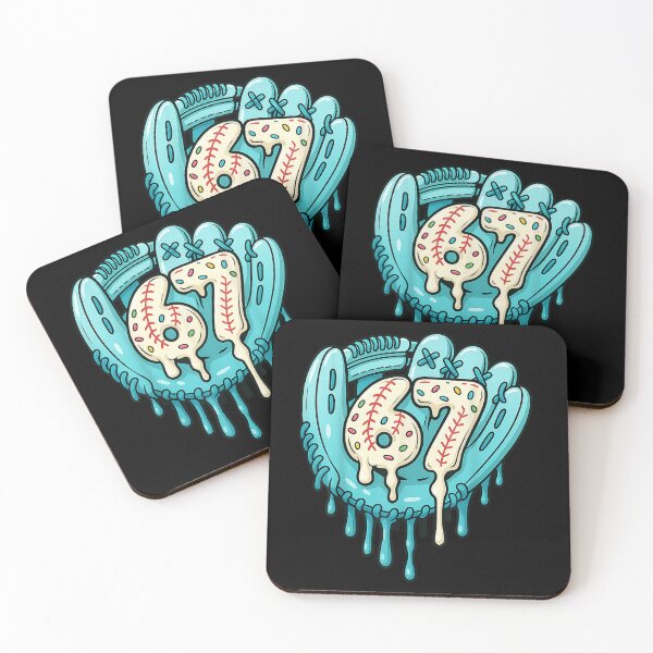 Item preview, 67 baseball ice cream drip number 6 7 youth drip  designed and sold by mariazin.