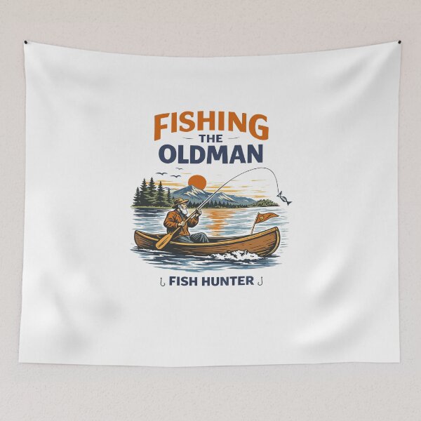 Item preview, Fishing the Old Man Fish Hunter designed and sold by Matinez Pink.