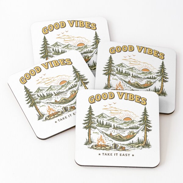Item preview, Good Vibes Camping T-Shirt designed and sold by Matinez Pink.