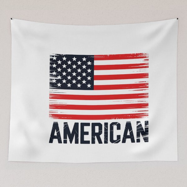 Item preview, American Text USA Flag designed and sold by SteezeeStore.