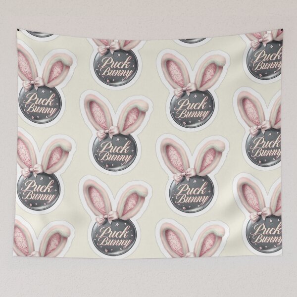 Item preview, Croquette Cute Puck Bunny Aesthetic Off Campus Hockey Fans Merch designed and sold by tracynguyen23.