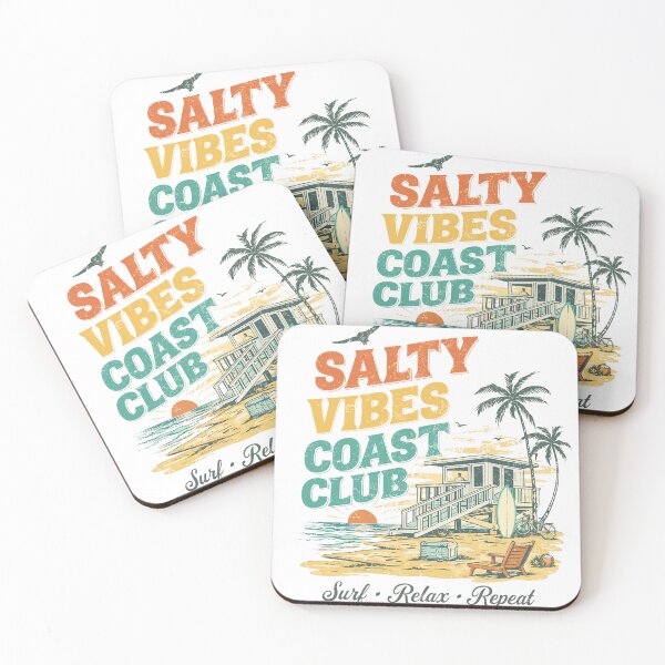Item preview, Salty Vibes Coast Club T-Shirt designed and sold by Matinez Pink.
