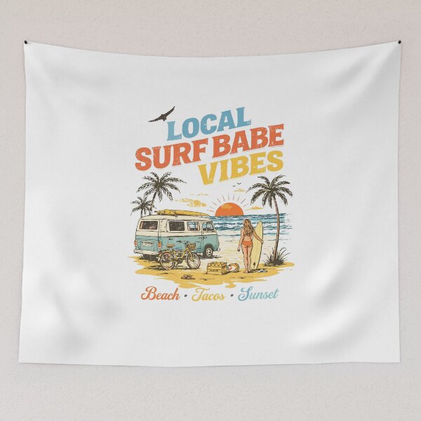 Item preview, Local Surf Babe Vibes T-Shirt designed and sold by Matinez Pink.