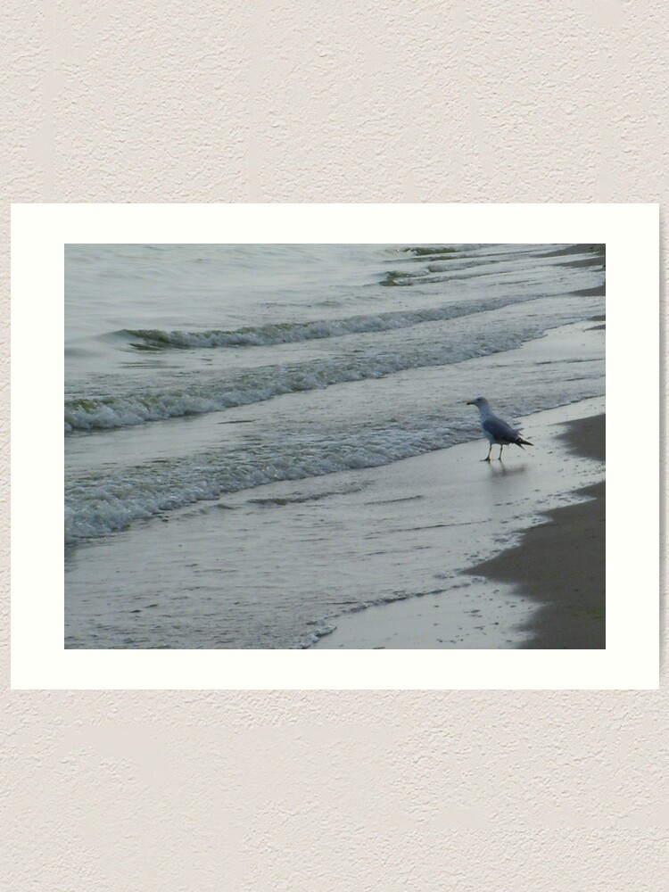 Thumbnail 1 of 3, Art Print, On the stairs of the sea waiting for the tide designed and sold by Anthropolog.