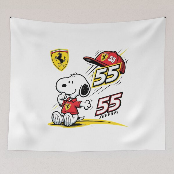 Item preview, Snoopy Wearing Ferrari 55 Racin Geart designed and sold by chobacobra.