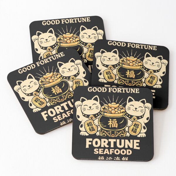 Item preview, Fortune Cat Seafood T-Shirt designed and sold by Matinez Pink.
