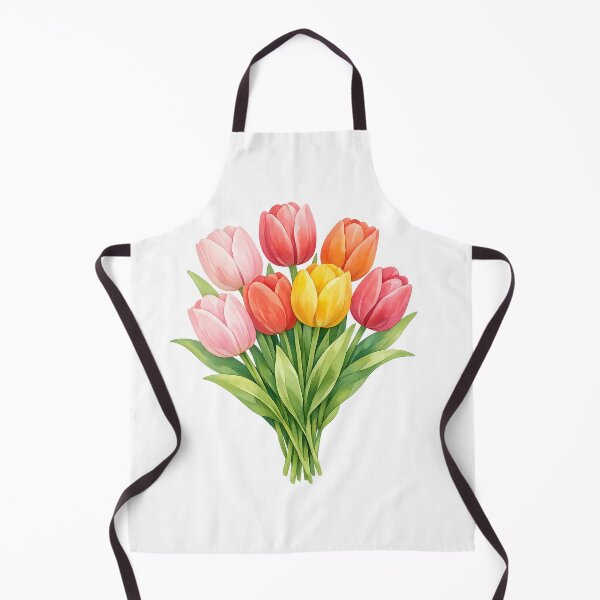 Item preview, Watercolor Tulip Bouquet Spring Flowers Colorful Floral Arrangement designed and sold by Owcomm.