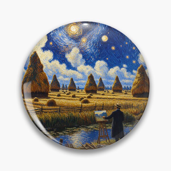 Item preview, Painting both Starry Night and Haystacks designed and sold by Steve's Hobbies.
