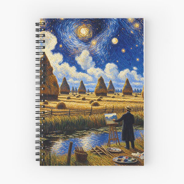 Item preview, Painting both Starry Night and Haystacks designed and sold by Steve's Hobbies.