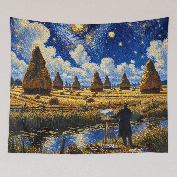 Item preview, Painting both Starry Night and Haystacks designed and sold by Steve's Hobbies.