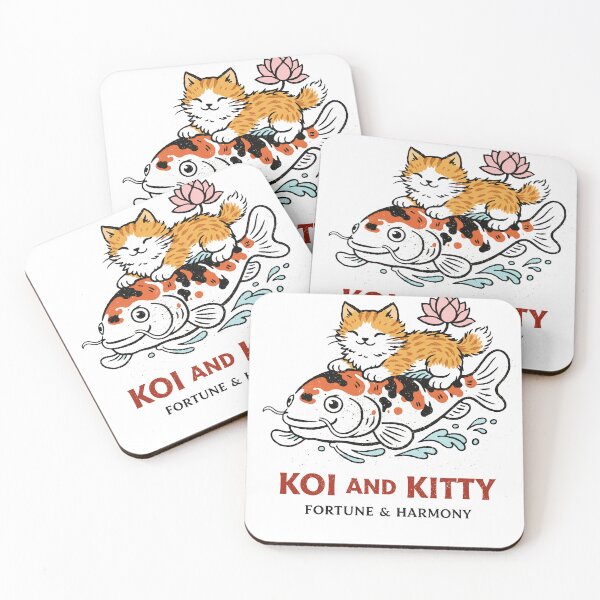 Item preview, Koi Fish and Kitty Fortune Harmony designed and sold by Matinez Pink.