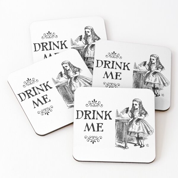 Item preview, Vintage Alice in Wonderland Drink Me Illustration for Gothic Fantasy Fans designed and sold by RickE.