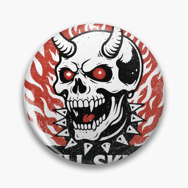 Item preview, Hell Skull Fiery Horns T-Shirt designed and sold by Matinez Pink.