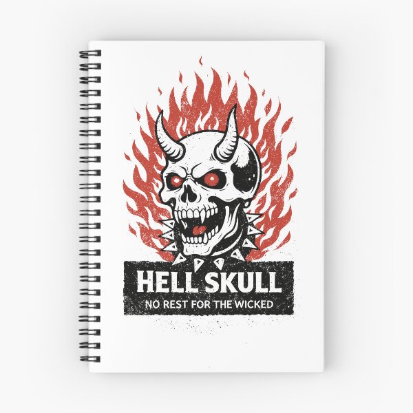 Item preview, Hell Skull Fiery Horns T-Shirt designed and sold by Matinez Pink.